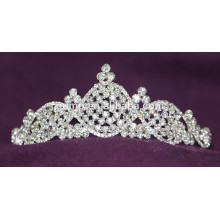 Kundenspezifische Hochzeits-Tiara-glänzende Kristallbraut-Krone